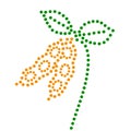 Soybean harvest dotted line simple farm icon Royalty Free Stock Photo