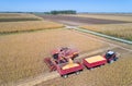 Soybean harvest shoot from drone