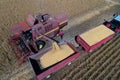 Soybean harvest shoot from drone