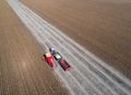 Soybean harvest shoot from drone Royalty Free Stock Photo