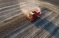 Soybean harvest shoot from drone Royalty Free Stock Photo