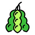 Soybean icon vector flat