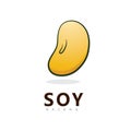 Soybean Logo vector template design. Healthy Food simple vector illustration