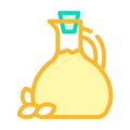 Soybean oil color icon vector symbol illustration