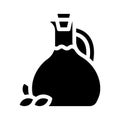 Soybean oil glyph icon vector symbol illustration