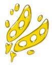 Soybean oil. Stylized silhouette of soy.