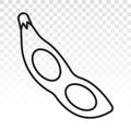 Soybean / soya beans line art icon for apps and websites