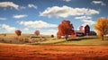 soybeans midwest farm in autumn Royalty Free Stock Photo