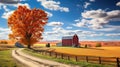 soybeans midwest farm in autumn Royalty Free Stock Photo