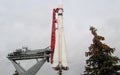 Soyuz rocket on launch pad Moscow