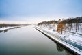 Sozh river embankment near the Palace and Park Ensemble in Gomel Royalty Free Stock Photo