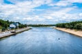 Sozh river in Gomel, Belarus. Royalty Free Stock Photo