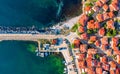 Sozopol, Bulgaria - Aerial harbor view of downtown Royalty Free Stock Photo