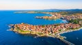 Sozopol, Bulgaria - Aerial view of Black Sea Royalty Free Stock Photo