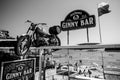 Ginny Bar on the public beach of an ancient seaside town on the Black Sea Bulgarian Black Sea Coast. Royalty Free Stock Photo