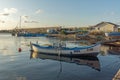 Sunset view with Boat at port of Sozopol, Burgas Region, Bulgaria