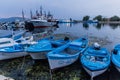 SOZOPOL, BULGARIA - JULY 23, 2019: Boats in the marina in Sozopol, Bulgar