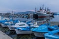 SOZOPOL, BULGARIA - JULY 23, 2019: Boats in the marina in Sozopol, Bulgar