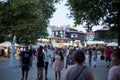 Sozopol, Burgas Bulgaria - 07 24 2021: Crowds of tourists in the old town