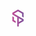 SP Hexagon Logo Design. PS Logo Royalty Free Stock Photo