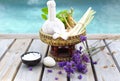 Spa accessories with thai herb Royalty Free Stock Photo