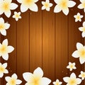 Spa background with frangipani flowers Royalty Free Stock Photo