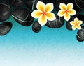 Spa background with frangipani flowers