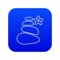 Spa balance stones icon blue vector