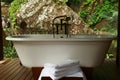 Spa bathtub Seychelles Royalty Free Stock Photo