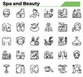 Spa and beauty icon set.