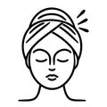 Spa and Beauty Line Vector Web Icon