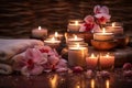 Spa, beauty and relaxation with candles