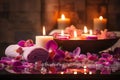 Spa Beauty and Relaxation with flower petals