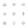 Spa, beauty, relaxing icons