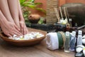 Spa body treatment for beauty and aroma therapy product for female feet and hand spa relax