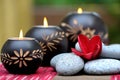 Spa candle Royalty Free Stock Photo