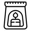 Spa candle icon outline vector. Relaxed atmosphere light