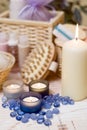 Spa candles composition Royalty Free Stock Photo