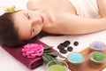 Spa. Care Facial. Beautiful Young Woman Getting a Face Treatment at Beauty Salon Royalty Free Stock Photo