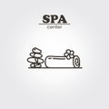 SPA center - logo template Royalty Free Stock Photo