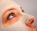 Spa clay mask on a woman's face Royalty Free Stock Photo