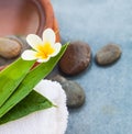 spa composition objects and stones for relaxation massage
