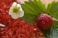 Spa composition with strawberry Royalty Free Stock Photo