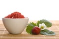 Spa composition with strawberry Royalty Free Stock Photo