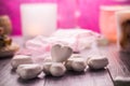 Spa composition Valentines Day heart love body health