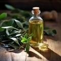 Spa concept for relaxation, aromatizing oils, image created with AI