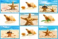 Spa concept with seashells, set Royalty Free Stock Photo