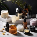 Spa cosmetics of nature and setting. Essence for the skin.