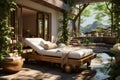SPA daybed on the hotel terrace
