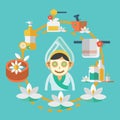 spa equipments. Vector illustration decorative design Royalty Free Stock Photo